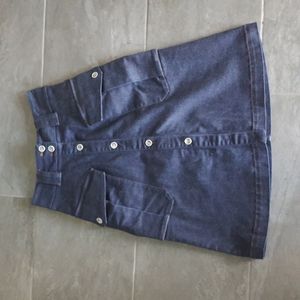 Massimo Dutti Denim Cargo Skirt